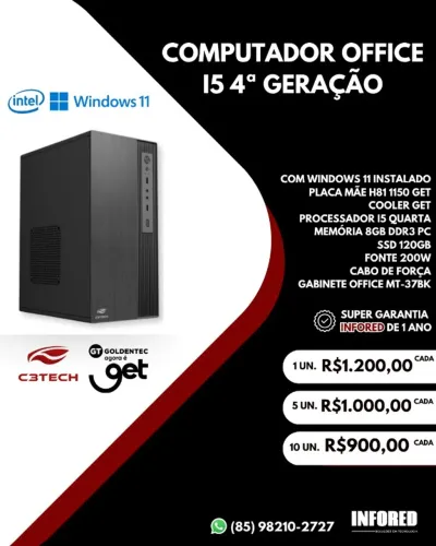 Computador Office i5 4° Geração