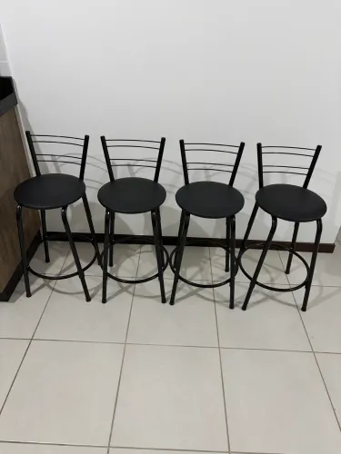 Kit 4 Banquetas de Ferro Novas
