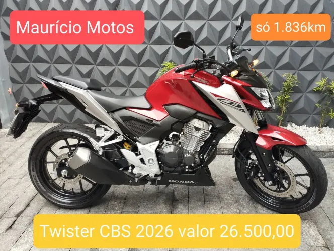 Honda Twister CBS 2026 só 1.836km nova