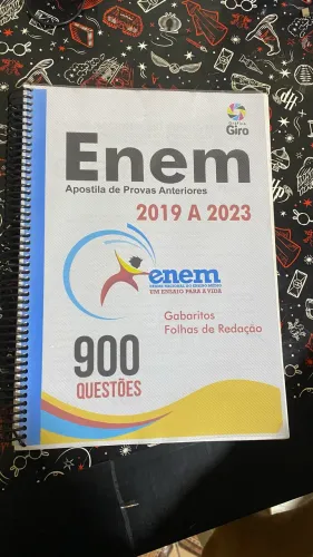 Livro c/ 5 anos de prova do ENEM + Gabarito + Tema de redação