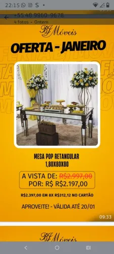 Linda mesa de vidro para seu lar ou decoração (casamento etc)