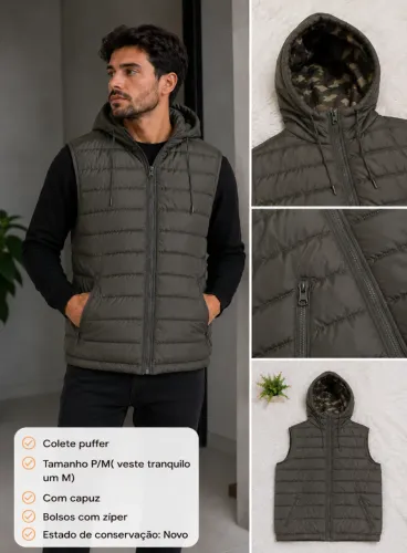 Colete Puffer masculino 