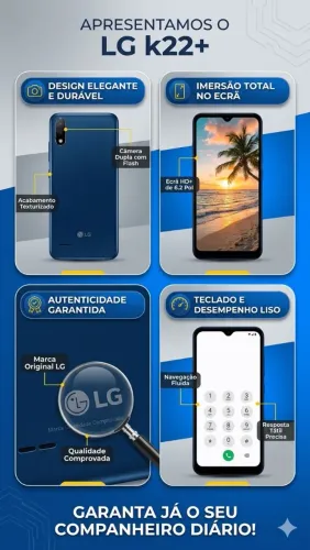 LG k22 azul 