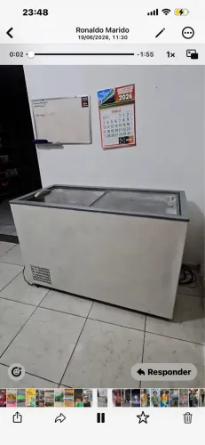 Freezer Horizontal Expositor Metalfrio 350L | Tampa de Vidro | Funcionando Mto Bem