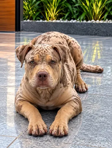 American Bully Merle Chocolate - 4 Meses (Com Pedigree)