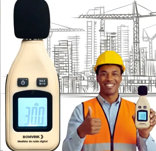 Decibelímetro Digital Profissional Medidor De Ruído Som