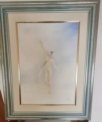  Quadro Decorativo Estilo Aquarela - Figura Feminina / Bailarina