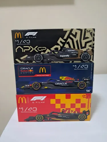 Coleção Completa McDonald's Formula 1 1/43 - APXGP + Red Bull + AutoMac Lacradas