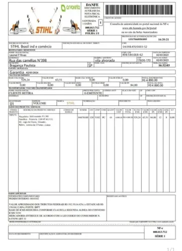Roçadeira Stihl FS 380 sem uso