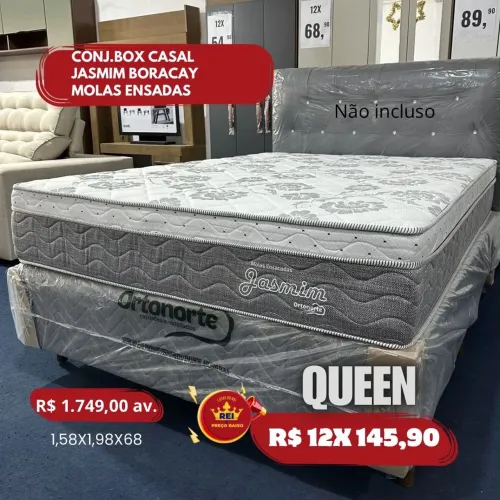 PROMOÇÃO URGENTE - Cama Tamanho QUEEN com MOLAS ENSACADAS Jasmin Disponível