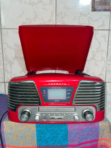 Vitrola Raveo Harmony Vermelha