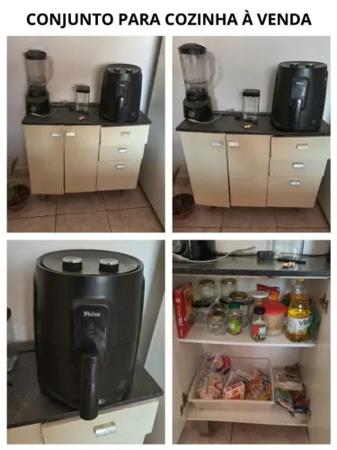 Conjunto Para Cozinha Armário - Airfryer - liquidificador