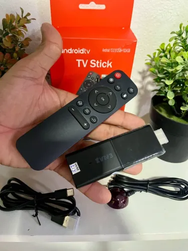 TV STICK TVR3 4K ANDROID 13 - SMART TV COM 4K - Wi-Fi E CONEXÃO HDMI - CONTROLE REMOTO