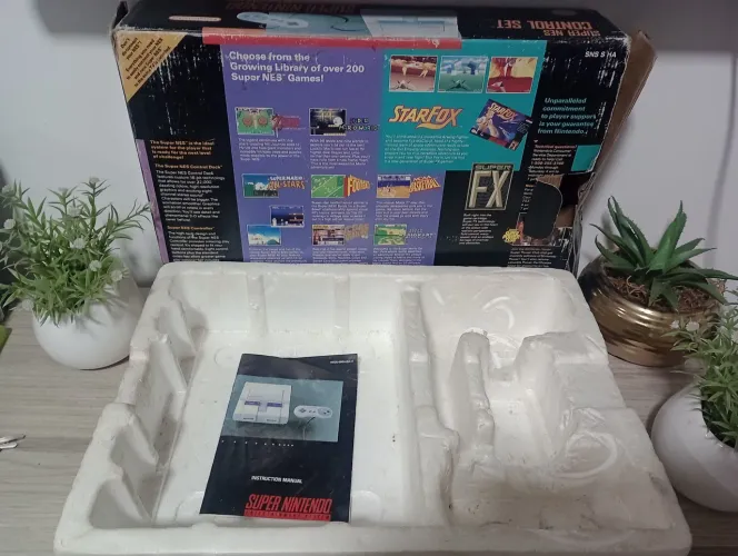 Caixa + isopor + manual Super Nintendo 