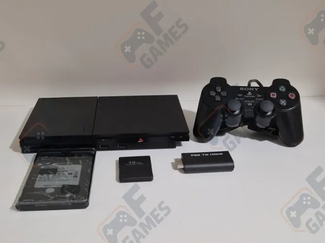 PS2 | Playstation 2 Slim Seminovo + 80 Jogos no HD | Aceito Cartão!!!