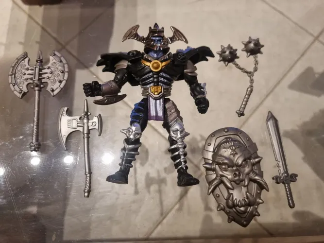 Boneco legends of knights medieval kingdom dark warrior evil