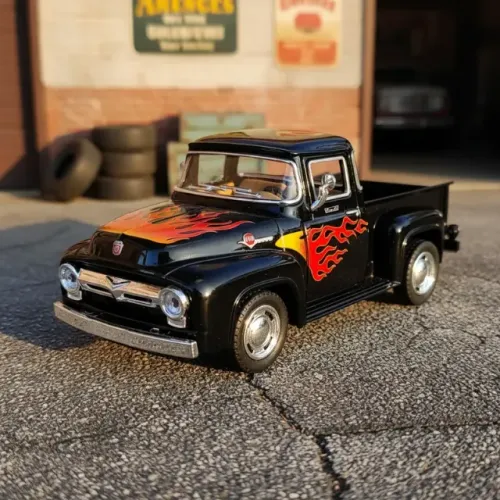 Carrinho Caminhonete Preta Ford F-100 1957 1:38