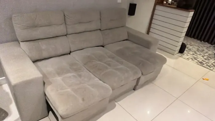 Sofá retrátil 3 lugares luxo