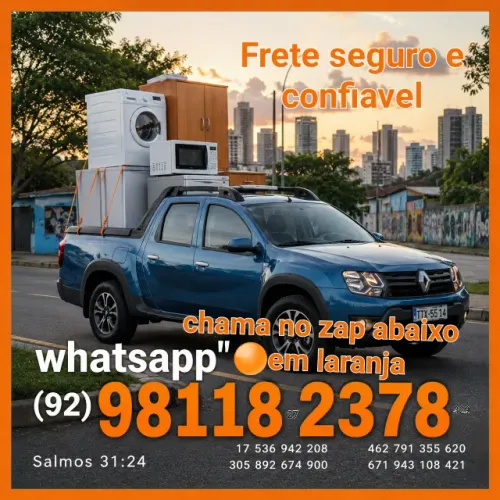 FRETE MUDANÇAS E GUINCHO MOTO fone.92`981.18~2378. Pickup para carregar móveis e eletros 