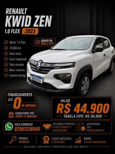 Renault Kwid Zen 1.0 Flex 12V 5P Mec. 2023