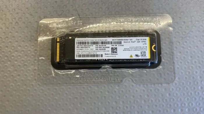 SSD M.2 NVMe Gen4x4 WD 512GB 2280 100% (NOVO)