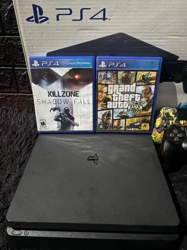PS4 SLIM completo na caixa em estado de novo!