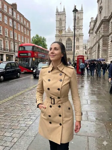 Casaco Trench Coat Burberry Classic Bege Feminino Tam 36/38 (Usado)