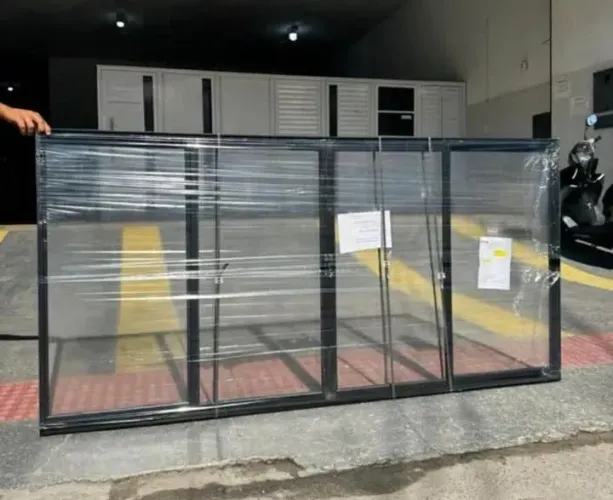 DIRETO DA FABRICA!! JANELA 1.00X2.00 NO ALUMÍNIO PRETO