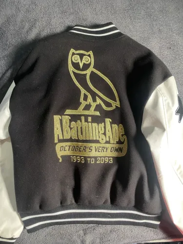 OVO Bape A Bathing Ape Varsity Jacket / October?s  very own