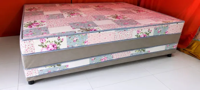 Cama box casal espuma 