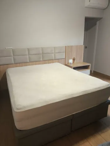 Cama Box Queen Size com Baú + Colchão Bamboo Memo Sense + Capa Impermeável