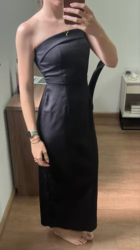Vestido longo preto