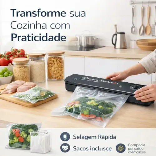 Seladora Embaladora a Vácuo Automática Portátil Doméstica Embalagem Moderna Embaladora Sel