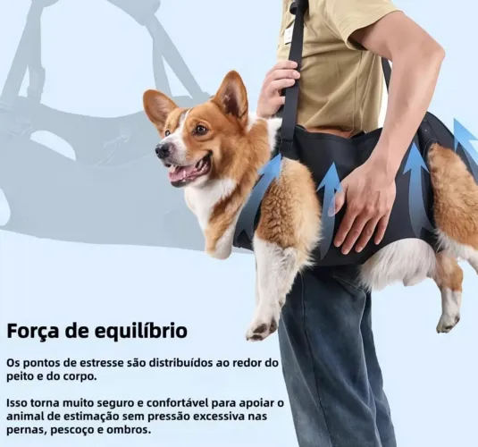Arnês Suporte Ajustável para Cães Idosos e Animais de Estimação, Cinto Acolchoado