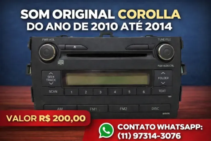 Som automotivo original Toyota Corolla
