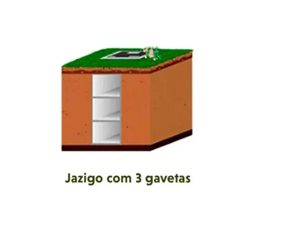Jazigo 3 gavetas Alphacampus cemitério e crematório