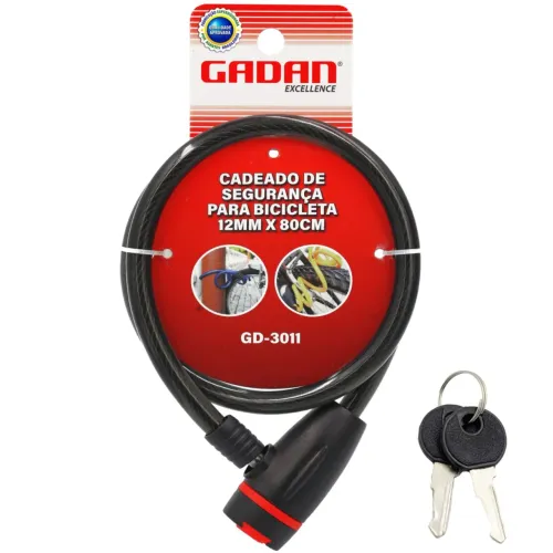 Trava/Cadeado de Bike com Protetor no trinco