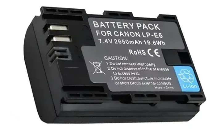 Bateria Lp-E6 para Câmeras Canon 5D Mk III 70D 80D 60D 90D 6D Mk II 7D Mark Ii 
