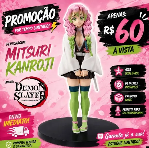 Demon Slayer Mitsuri Kanroji - Figura de Ação - Action Figure