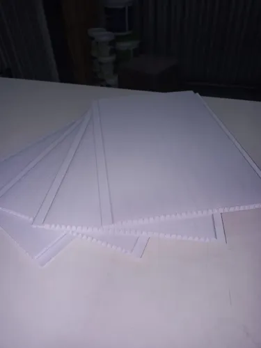Forro PVC branco frissado.