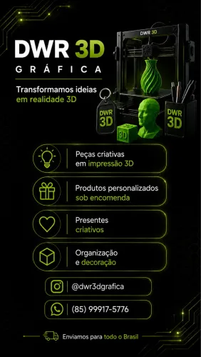 Peças em impressão 3D