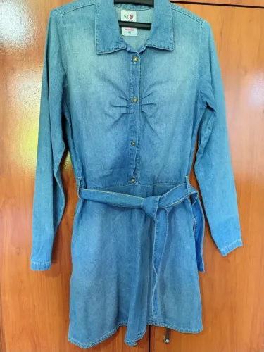 Vestido Jeans manga longa