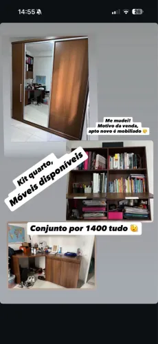 Guarda roupa, escrivaninha e armário