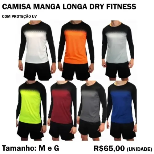 Camisa Manga Longa Dry Fitness