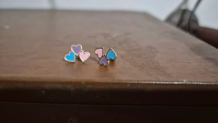 Brincos infantil menina ouro 18k