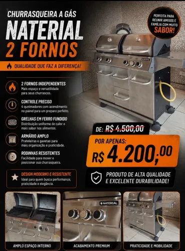 Churasqueira a Gás Forno duplo /abaixei o preço 