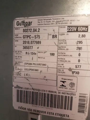 Freezer vertical Gelopar 577 Litros 220v