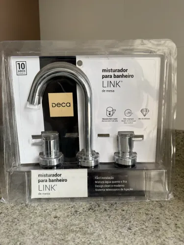 Misturador Deca de Mesa Bica Alta para Lavatório Link Cromado