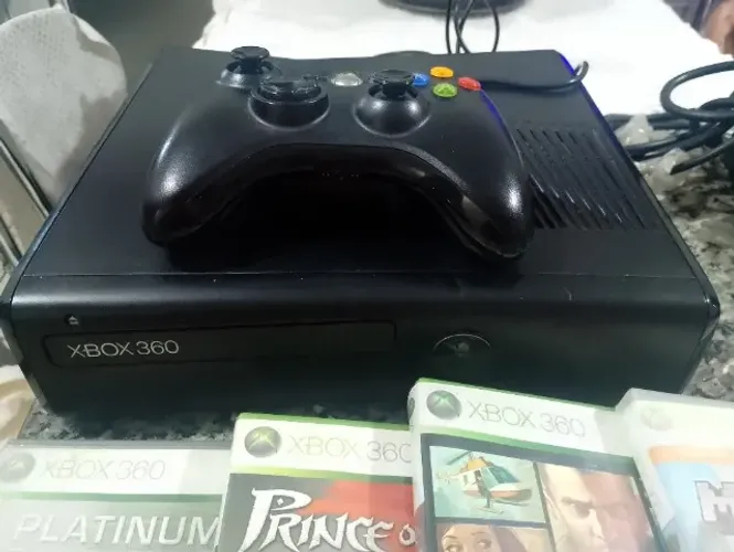 Xbox 360 slim desbloqueado com jogos - Topo negociar