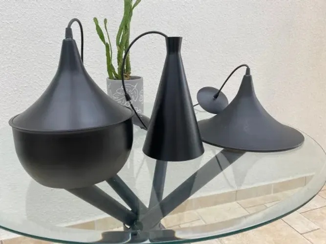 Luminárias Pendentes Tom Dixon - Preto e Dourado